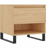 VidaXL Salontafels 2 st 50x46x50 cm bewerkt hout sonoma eikenkleurig