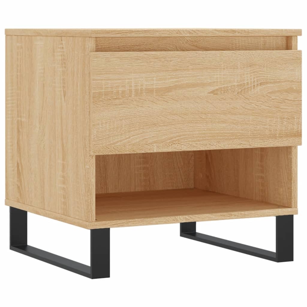 VidaXL Salontafels 2 st 50x46x50 cm bewerkt hout sonoma eikenkleurig