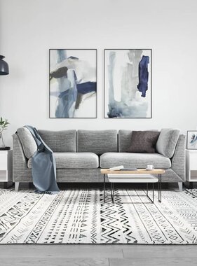 VidaXL Salontafels 2 st 50x46x50 cm bewerkt hout hoogglans wit