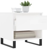VidaXL Salontafels 2 st 50x46x50 cm bewerkt hout hoogglans wit