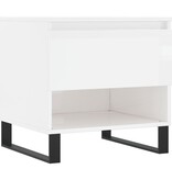 VidaXL Salontafels 2 st 50x46x50 cm bewerkt hout hoogglans wit