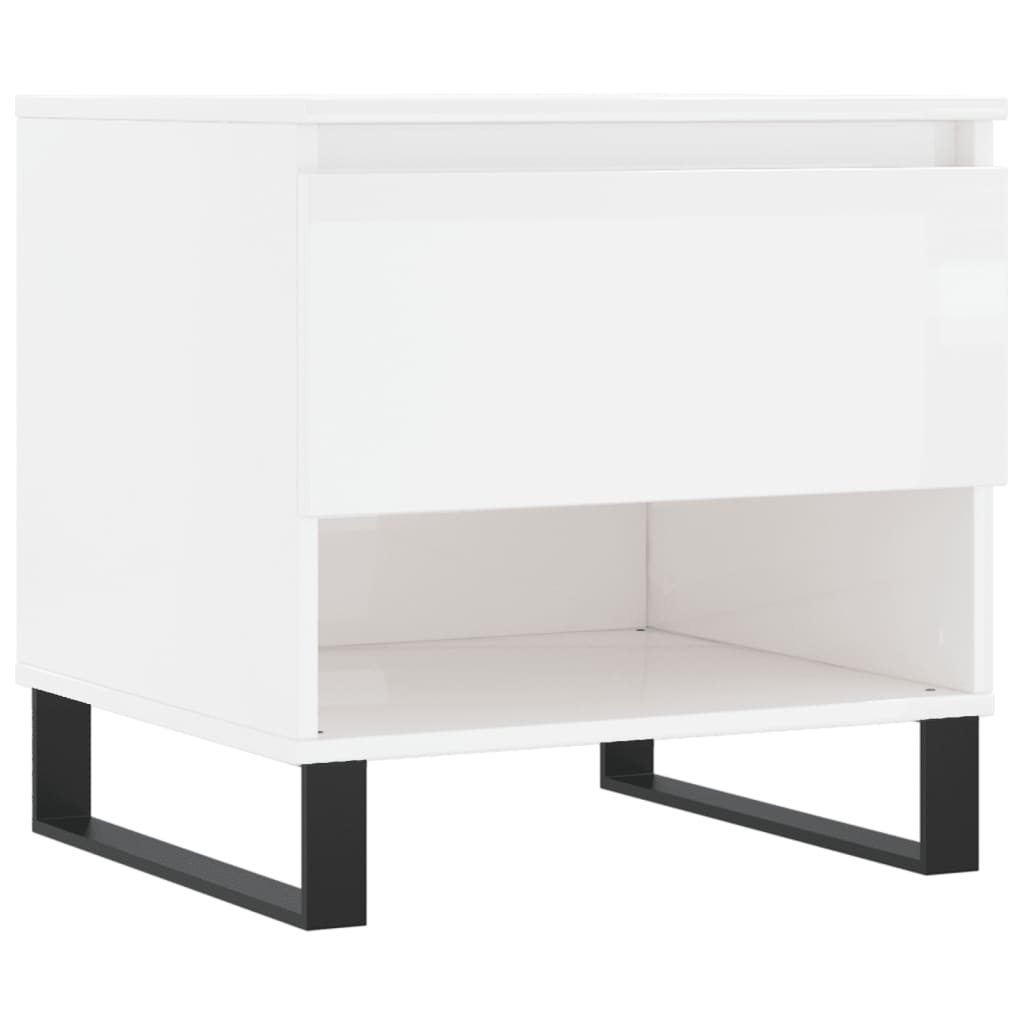 VidaXL Salontafels 2 st 50x46x50 cm bewerkt hout hoogglans wit