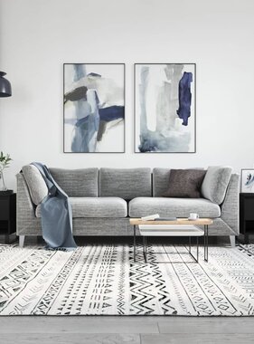 VidaXL Salontafels 2 st 50x46x50 cm bewerkt hout zwart