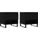 VidaXL Salontafels 2 st 50x46x50 cm bewerkt hout zwart