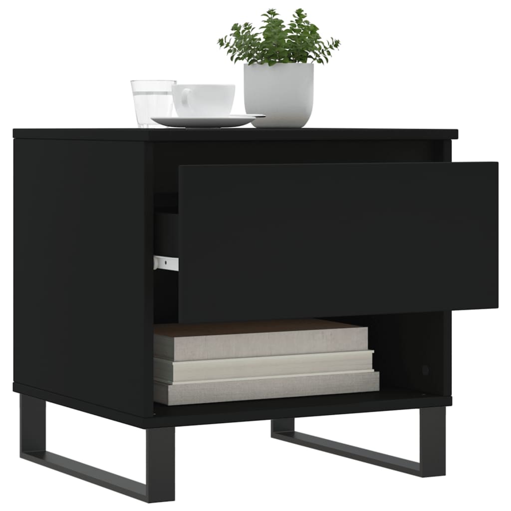 VidaXL Salontafels 2 st 50x46x50 cm bewerkt hout zwart