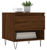 VidaXL Salontafels 2 st 50x46x50 cm bewerkt hout bruineikenkleurig