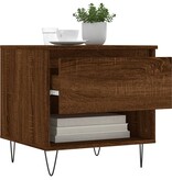 VidaXL Salontafels 2 st 50x46x50 cm bewerkt hout bruineikenkleurig
