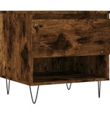 vidaXL Salontafel 50x46x50 cm bewerkt hout gerookt eikenkleurig