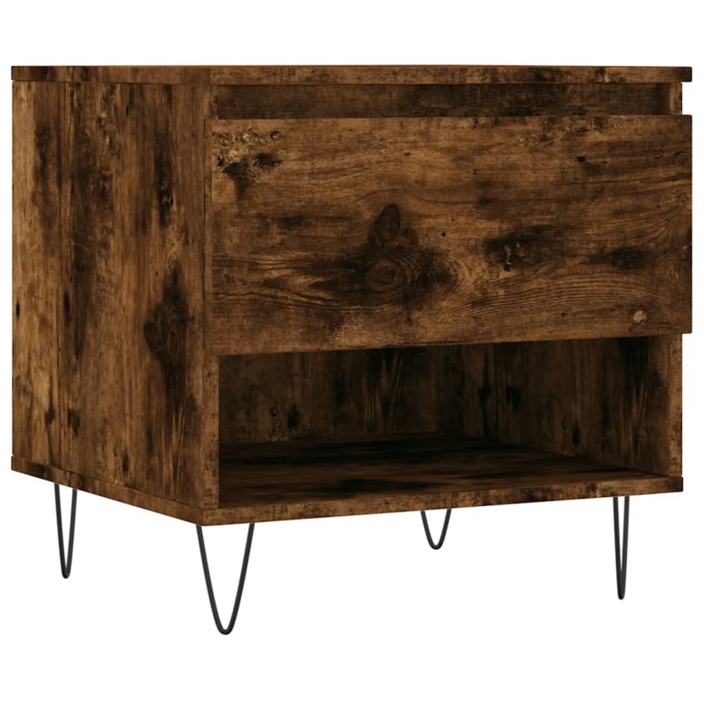 VidaXL Salontafel 50x46x50 cm bewerkt hout gerookt eikenkleurig