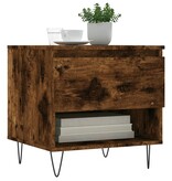 VidaXL Salontafel 50x46x50 cm bewerkt hout gerookt eikenkleurig