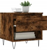 VidaXL Salontafel 50x46x50 cm bewerkt hout gerookt eikenkleurig