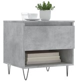 VidaXL Salontafels 2 st 50x46x50 cm bewerkt hout betongrijs