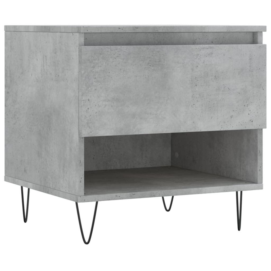 VidaXL Salontafels 2 st 50x46x50 cm bewerkt hout betongrijs