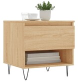 VidaXL Salontafels 2 st 50x46x50 cm bewerkt hout sonoma eikenkleurig