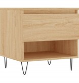 VidaXL Salontafels 2 st 50x46x50 cm bewerkt hout sonoma eikenkleurig