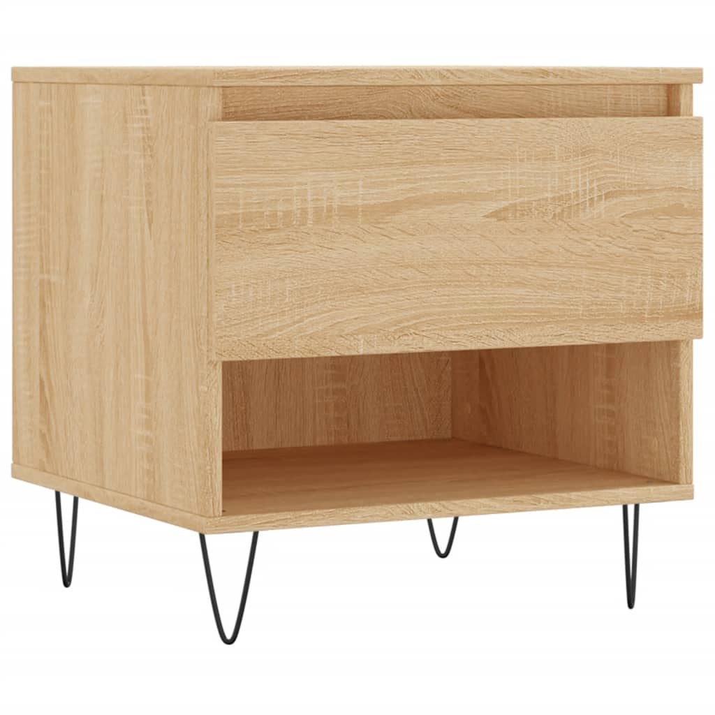 VidaXL Salontafels 2 st 50x46x50 cm bewerkt hout sonoma eikenkleurig