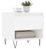 VidaXL Salontafels 2 st 50x46x50 cm bewerkt hout hoogglans wit