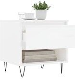 VidaXL Salontafels 2 st 50x46x50 cm bewerkt hout hoogglans wit