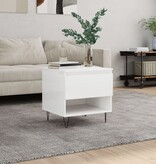 VidaXL Salontafel 50x46x50 cm bewerkt hout hoogglans wit