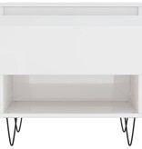 VidaXL Salontafel 50x46x50 cm bewerkt hout hoogglans wit