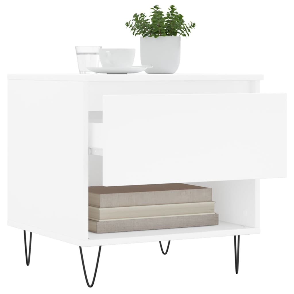VidaXL Salontafel 50x46x50 cm bewerkt hout wit