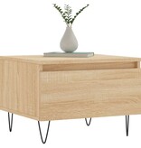VidaXL Salontafel 50x46x35 cm bewerkt hout sonoma eikenkleurig