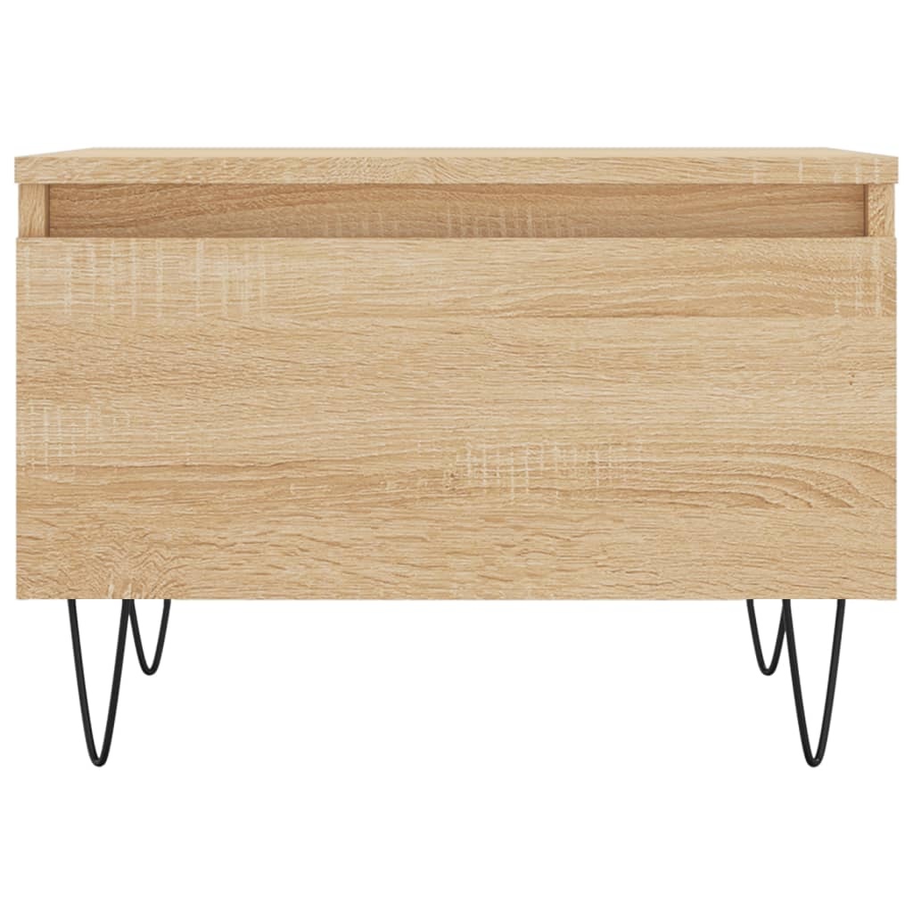 vidaXL Salontafel 50x46x35 cm bewerkt hout sonoma eikenkleurig