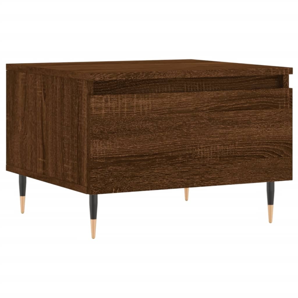 VidaXL Salontafels 2 st 50x46x35 cm bewerkt hout bruineikenkleurig