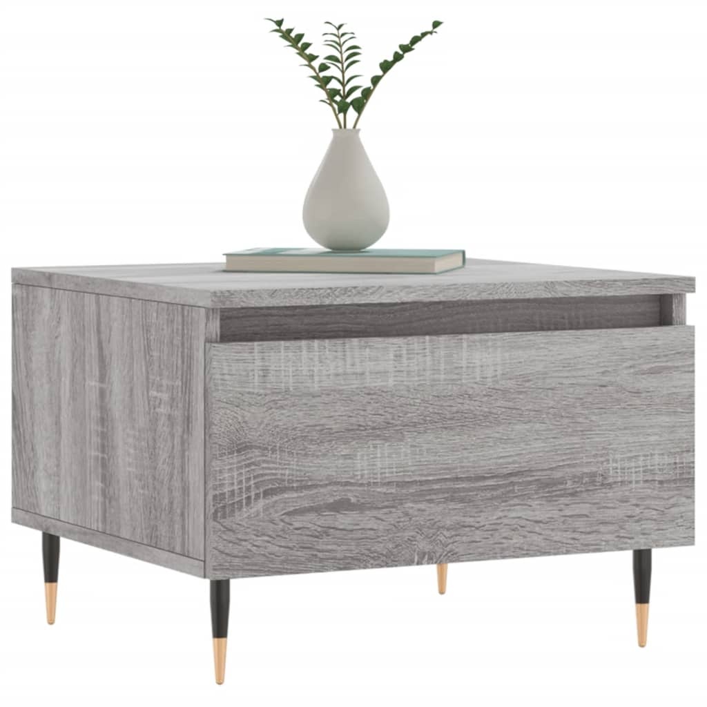 VidaXL Salontafels 2 st 50x46x35 cm bewerkt hout grijs sonoma eiken