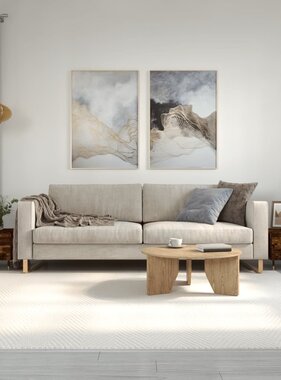 VidaXL Salontafels 2 st 50x46x35 cm bewerkt hout gerookt eikenkleurig