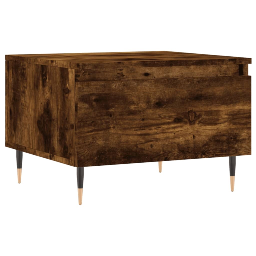 VidaXL Salontafels 2 st 50x46x35 cm bewerkt hout gerookt eikenkleurig
