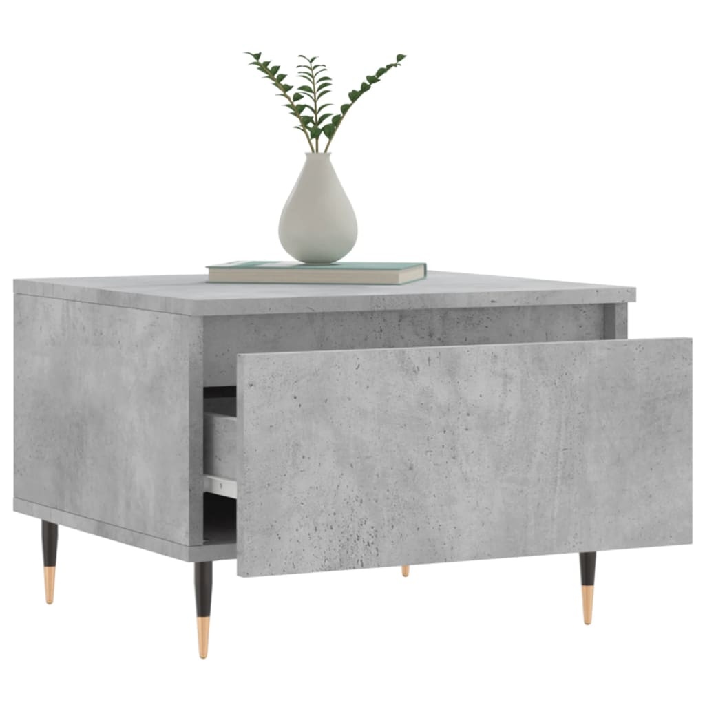 VidaXL Salontafels 2 st 50x46x35 cm bewerkt hout betongrijs