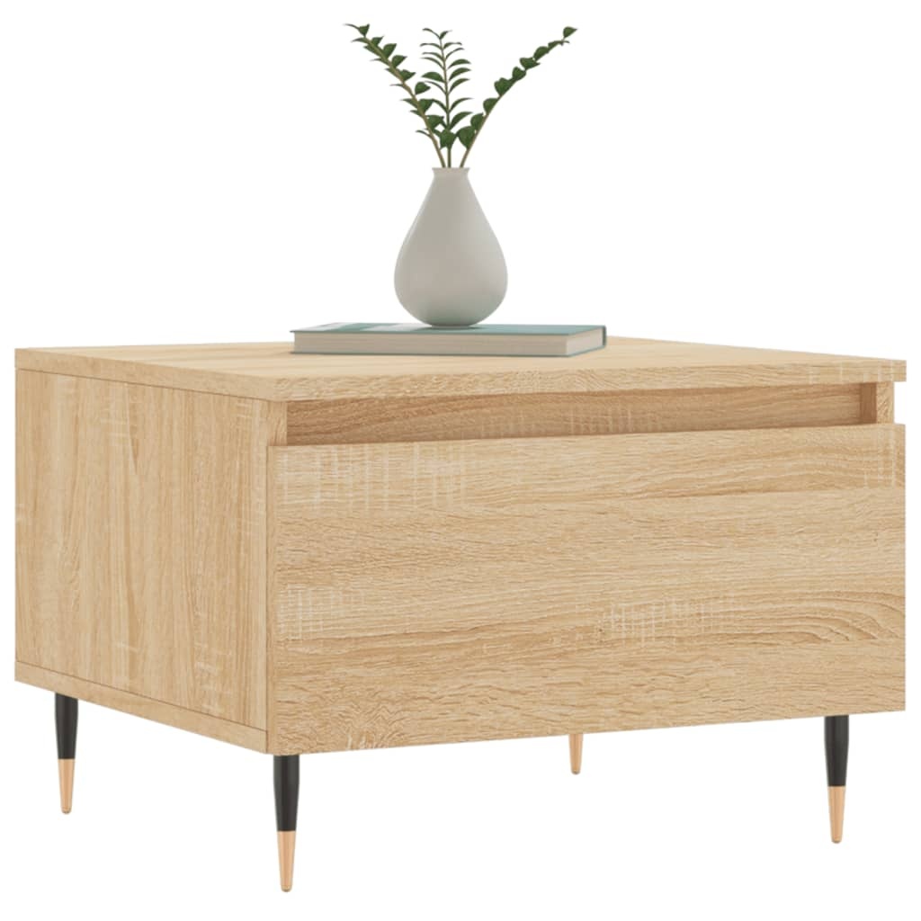 VidaXL Salontafels 2 st 50x46x35 cm bewerkt hout sonoma eikenkleurig