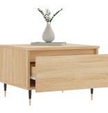 VidaXL Salontafels 2 st 50x46x35 cm bewerkt hout sonoma eikenkleurig