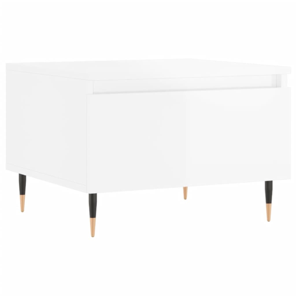 VidaXL Salontafels 2 st 50x46x35 cm bewerkt hout hoogglans wit