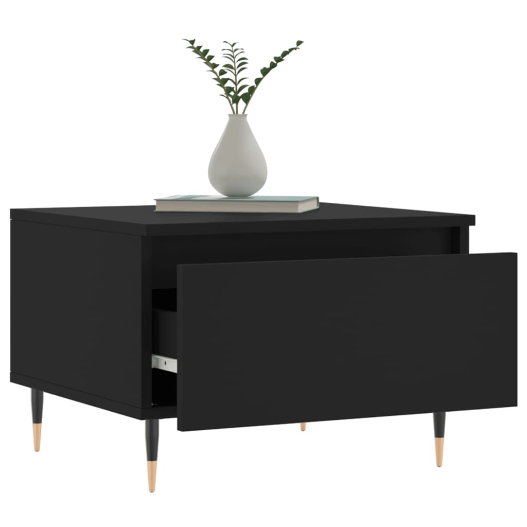 VidaXL Salontafels 2 st 50x46x35 cm bewerkt hout zwart