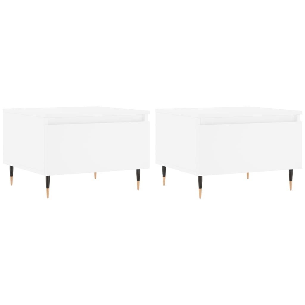 VidaXL Salontafels 2 st 50x46x35 cm bewerkt hout wit