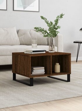 VidaXL Salontafel 60x50x36,5 cm bewerkt hout bruineikenkleurig