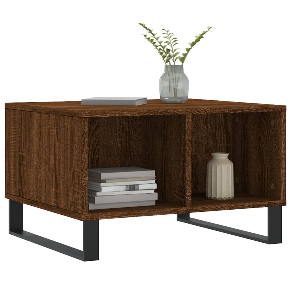 VidaXL Salontafel 60x50x36,5 cm bewerkt hout bruineikenkleurig
