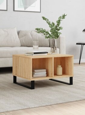 VidaXL Salontafel 60x50x36,5 cm bewerkt hout sonoma eikenkleurig