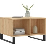 VidaXL Salontafel 60x50x36,5 cm bewerkt hout sonoma eikenkleurig