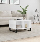 VidaXL Salontafel 60x50x36,5 cm bewerkt hout hoogglans wit