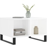 VidaXL Salontafel 60x50x36,5 cm bewerkt hout hoogglans wit