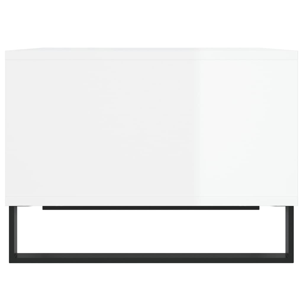 VidaXL Salontafel 60x50x36,5 cm bewerkt hout hoogglans wit