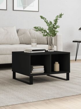 VidaXL Salontafel 60x50x36,5 cm bewerkt hout zwart