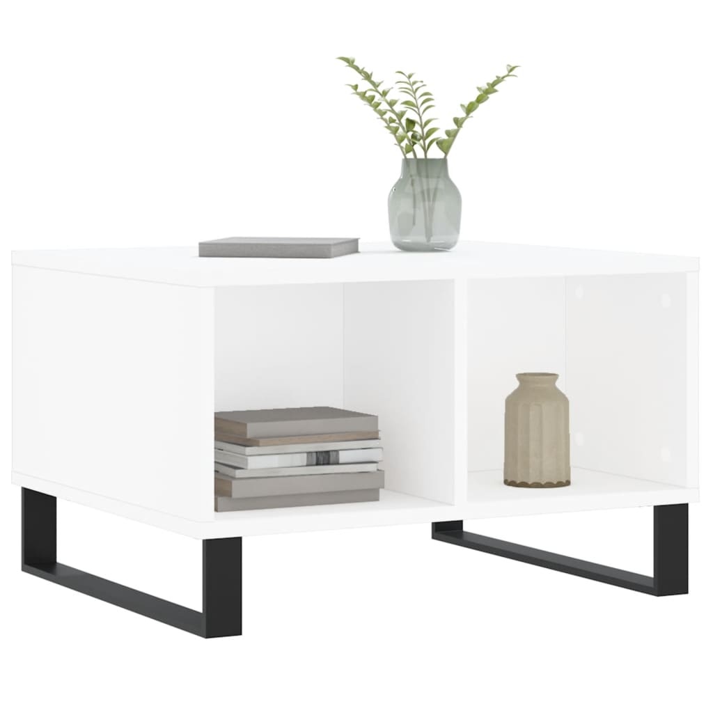VidaXL Salontafel 60x50x36,5 cm bewerkt hout wit