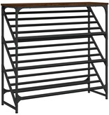 VidaXL Schoenenrek 90x30x85 cm bewerkt hout bruineikenkleurig