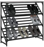 VidaXL Schoenenrek 90x30x85 cm bewerkt hout grijs sonoma