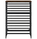VidaXL Schoenenrek 60x30x85 cm bewerkt hout bruineikenkleurig