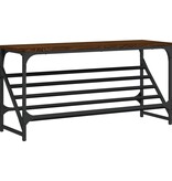 VidaXL Schoenenrek 90x30x45 cm bewerkt hout bruineikenkleurig